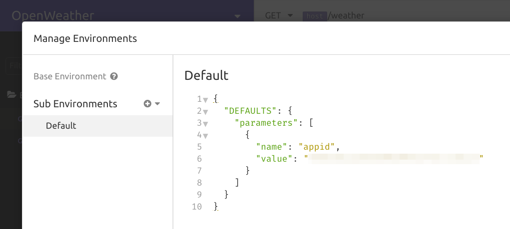 Insomnia: environment setup with query param defaults