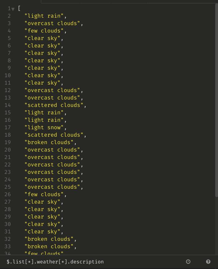 Insomnia: querying response using JSONPath