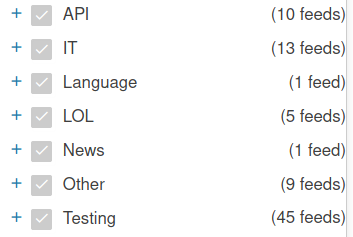 45 RSS feeds in &ldquo;Testing&rdquo; category