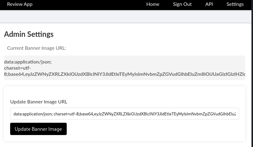Screenshot of the page displaying result of SSRF