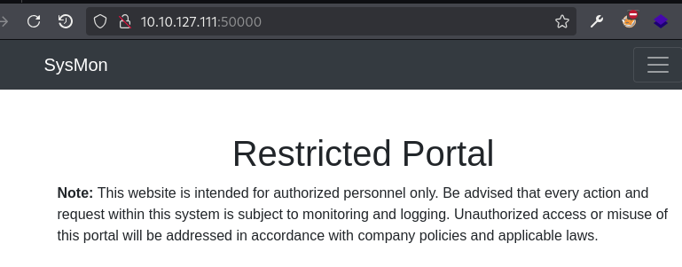 Screenshot of SysMon app